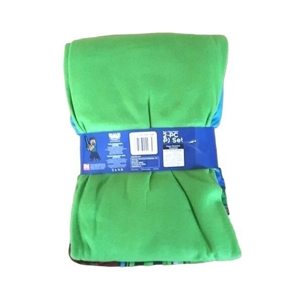 Minecraft Boys Creeper 2-Piece Pajama Set Long Sleeve Shirt Pants Size Large 10/ - Picture 6 of 6